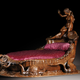 French bed, 19th century.